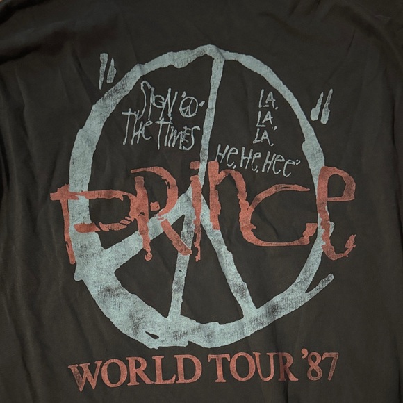 NWT Daydreamer Dark Gray Prince Graphic T-Shirt Signs of the Times ‘87 Tour - Picture 6 of 7